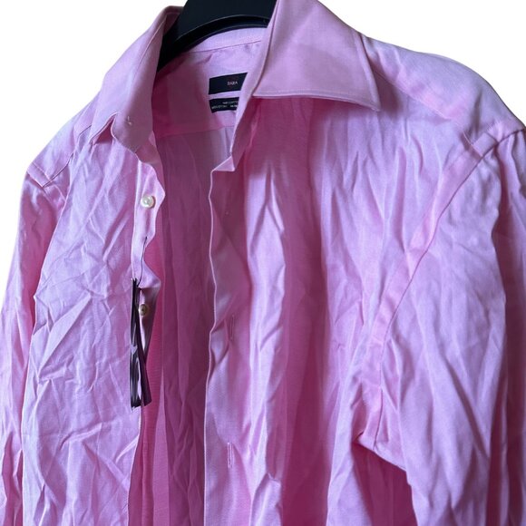 VINTAGE ZARA Pink Button-Up - Picture 2 of 3